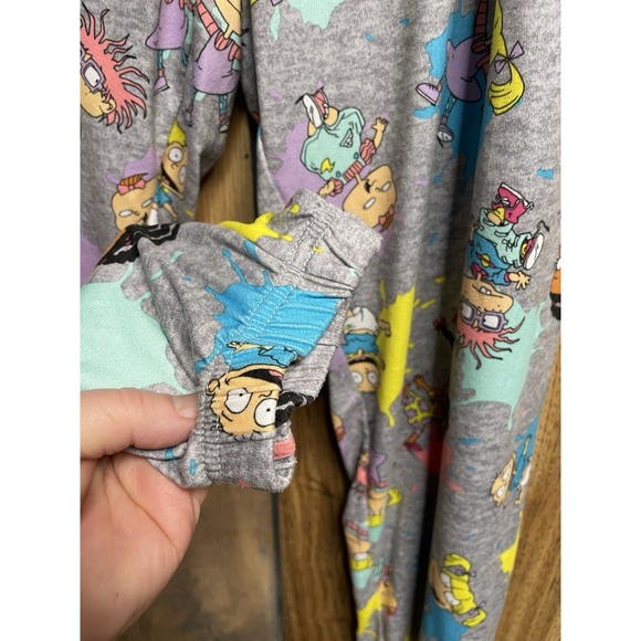 Nickelodeon Rugrats Characters Pajama Pants Large Lounge Comfy Pants Gray - Picture 3 of 6